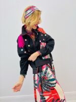 Veste Bohème Toile De Jean  – Broderies Colorées & Esprit Artisan – Image 4