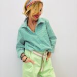 Chemise Rayée Oversize Esprit Frais Printemps-Été