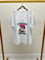 T-Shirt Grande Taille “Champions” Ours Baseball – Esprit Casual & Sport Chic – Image 3