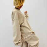 Pull Détail Broderie Anglaise 100% Coton