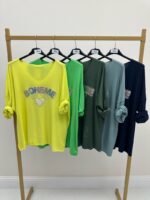 T-Shirt Fluide Bonne Mine Cœur Brodé & Strass – Esprit Fun & Lumineux – Image 3