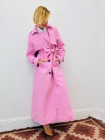 Trench Long Classique Ceinturé Coupe Structurée