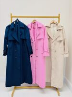 Trench Long Classique Ceinturé Coupe Structurée – Image 2