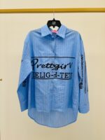 Chemise Rayée Imprimée En Coton LM LULU – Image 2