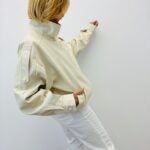 Veste Simili Cuir Col Entonnoir Coupe Structurée