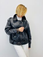 Veste Simili Cuir Style Perfecto Coupe Structurée – Image 5