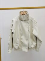 Veste Simili Cuir Col Entonnoir Coupe Structurée – Image 2