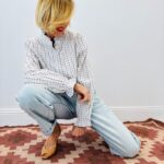 Chemise Col Victorien Rayée En Coton