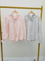 Chemise Col Victorien Rayée En Coton – Image 2