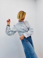 Chemise Motifs Cœurs Col Victorien En Coton – Image 5