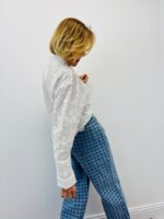 Chemise Fleurs En Relief Coupe Courte En Coton – Image 5