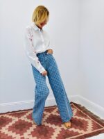 Jean Wide Leg Motif Cœur Denim Bleu – Image 3