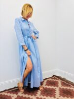 Robe Rayée Ceinturée En Coton - Marque Goa