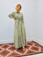 Robe À Carreaux Ceinturée En Coton - Marque GOA – Image 2