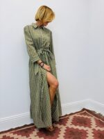 Robe À Carreaux Ceinturée En Coton - Marque GOA