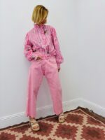 Chemise Rayée Col Victorien Broderie Fraises – Image 4