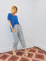 Pantalon Rayé Coupe Loose – Image 2