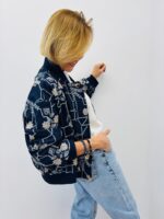 Blouson Denim Brodé Floral - Marque Ange