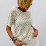 Pull Maille Ajourée Boutonnée