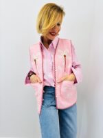 Gilet Matelassé En Coton Brodé Esprit Folk Chic – Image 3