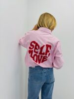 Chemise Rayée “Self Love” Message Dos – Image 10