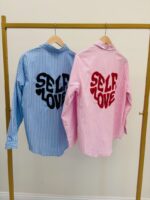 Chemise Rayée “Self Love” Message Dos – Image 3