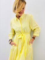 Robe Chemise Longue Rayures Soleil Élégance Estivale - GOA