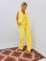 Pantalon Large Tailleur Fluide Élégance Vibrante - ANGE – Image 6