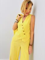 Gilet Tailleur Croisé Élégance Lumineuse - ANGE