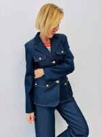 Tailleur Denim Structuré – Ensemble Veste & Pantalon Élégance Moderne – Image 5