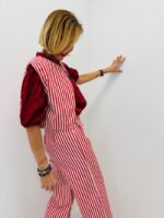 Crop Top Rayé Coton Coupe Structurée – Image 4