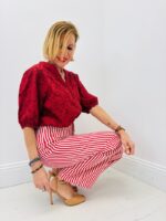 Top Broderie Coton Rouge - Marque Goa