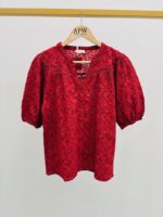 Top Broderie Coton Rouge - Marque Goa – Image 2