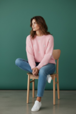 Pull En Maille Douce À Motifs Cœurs Brodés – Image 3