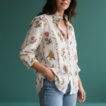 Chemise Fleurie Esprit Sézane À Col Souple