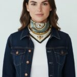 Carré Fluide À Motifs Fleurs Graphiques