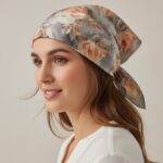 Carré Tie & Dye À Motif Floral Aquarelle