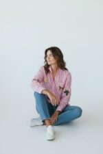 Chemise Rayée Brodée Esprit Dolce Vita – Image 4