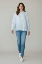 Chemise À Carreaux Col Victorien En Coton – Image 4