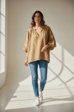 Blouse En Voile De Coton À Manches Amples – Image 3