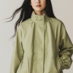 Bomber En Simili Cuir À Col Montant