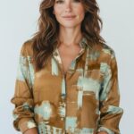 Chemise Fluide Imprimée En Viscose Et Soie