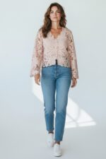 Top En Dentelle Transparente Florale – Image 2