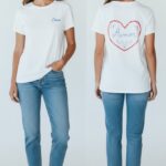 T-Shirt En Coton Imprimé Cœur “Amor”