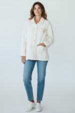 Veste Surchemise En Coton Broderie Fleur – Image 2
