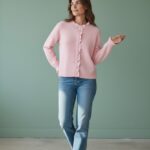 Gilet Maille Douce À Volants Délicats