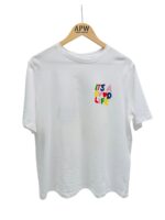 T-Shirt Blanc À Message Coloré Esprit Good Vibes – Image 3