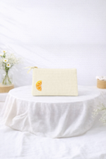 Mini Pochette Brodée Cerises En Toile Texturée – Image 2