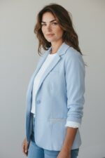 Veste Façon Blazer En Coton Stretch – Image 8