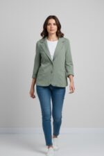 Veste Façon Blazer En Coton Stretch – Image 5